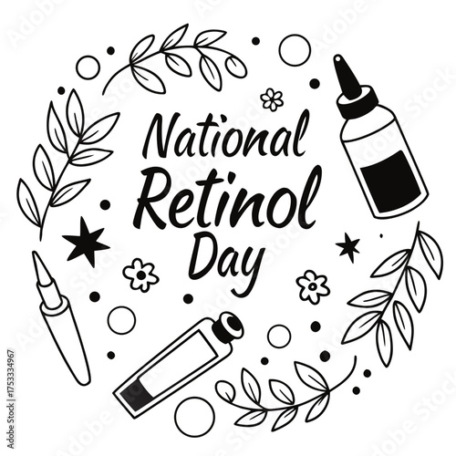 NATIONAL RETINOL DAY vector illustration