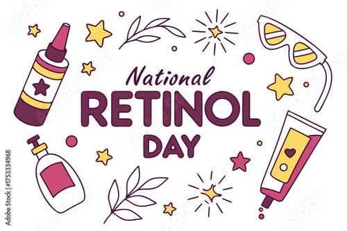 NATIONAL RETINOL DAY vector illustration