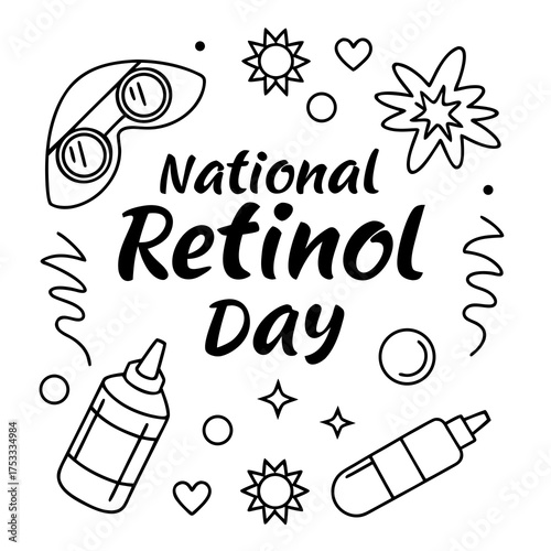 NATIONAL RETINOL DAY vector illustration