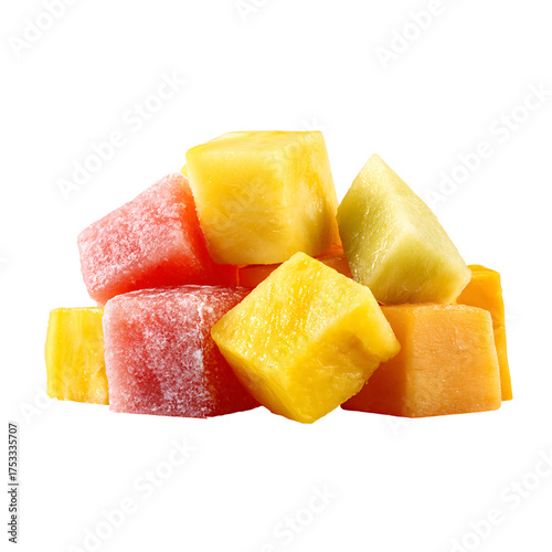 Freshly cut vibrant tropical fruit assortment perfect for healthy snacks, smoothies, or refreshing summer treats with delicious flavors