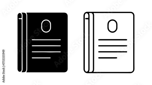 Passport with lines and oval with transparent background