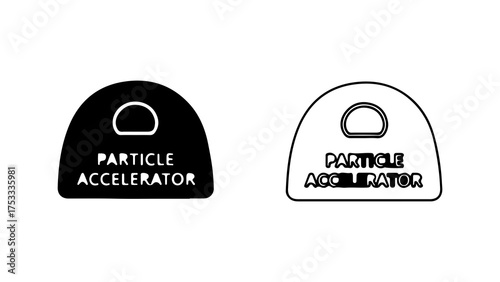 Particle accelerator icon with transparent background