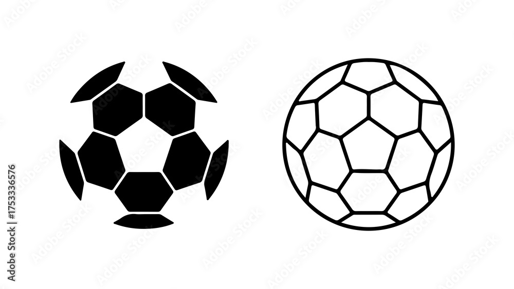 Obraz premium Soccer balls with transparent background