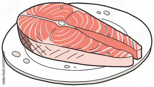 raw salmon steak