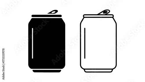 Aluminum cans with pull tab with transparent background