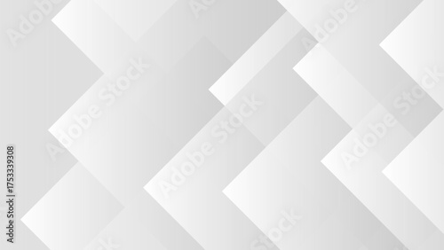 Abstract geometric white and light gray background with overlapping rectangular and diagonal shapes. Subtle 3D layered effect. Clean, modern, and minimalist design with soft gradients and depth.