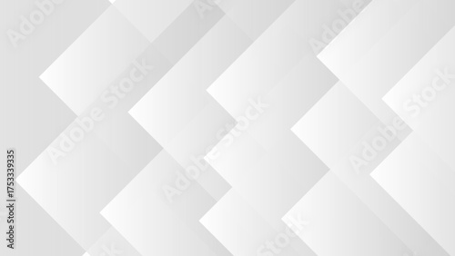 Abstract geometric white and light gray background with overlapping rectangular and diagonal shapes. Subtle 3D layered effect. Clean, modern, and minimalist design with soft gradients and depth.