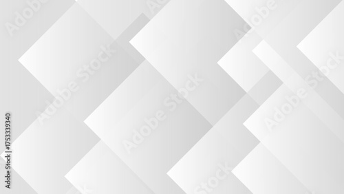 Abstract geometric white and light gray background with overlapping rectangular and diagonal shapes. Subtle 3D layered effect. Clean, modern, and minimalist design with soft gradients and depth.