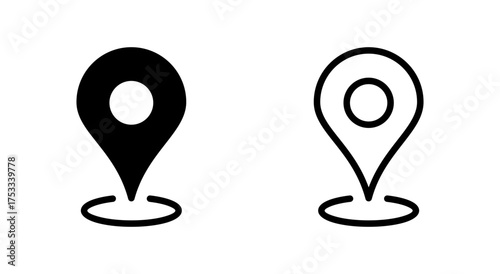 Address icon symbol for apps and websites. home location sign and symbol. pinpoint
