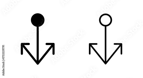 Anchor icon symbol for apps and websites. Anchor sign and symbol. Anchor marine icon.