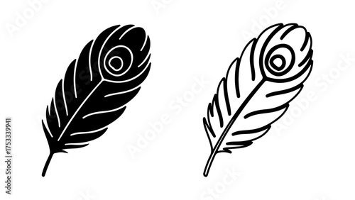 Peacock feathers with transparent background