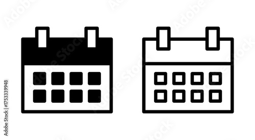 Calendar icon symbol for apps and websites. Calender sign and symbol. Schedule icon symbol