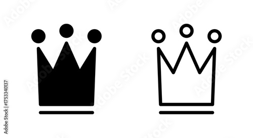 Crown icon symbol for apps and websites. crown sign and symbol