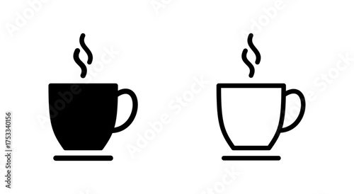 coffee cup icon symbol for apps and websites. cup a coffee sign and symbol