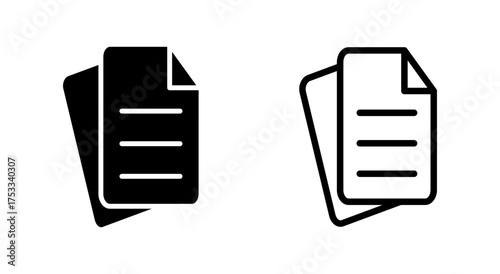 Document icon symbol for apps and websites. edit document. Paper sign and symbol. File Icon