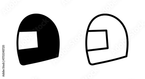 Helmet icon symbol for apps and websites. Motorcycle helmet sign and symbol. Construction helmet icon. Safety helmet