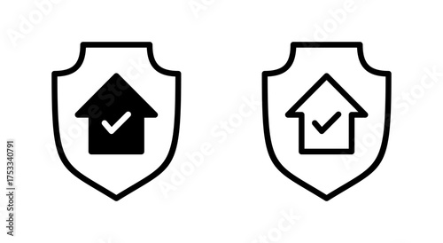 house insurance icon symbol for apps and websites. house protection sign and symbol