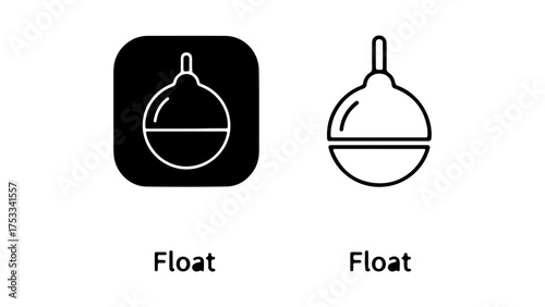 Fishing float icon with transparent background
