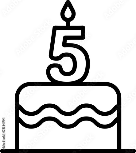Fifth Birthday Milestone Cake

