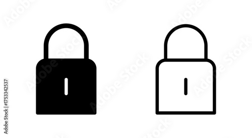 Lock icon symbol for apps and websites. Padlock sign and symbol. Encryption icon. Security symbol