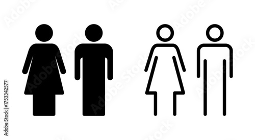 Man and symbol for apps and websites icon vector. male and female sign and symbol. Girls and boys