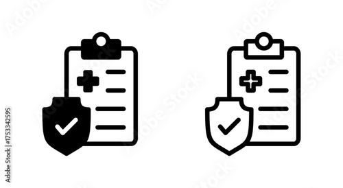 Medical insurance icon symbol for apps and websites. health insurance sign and symbol