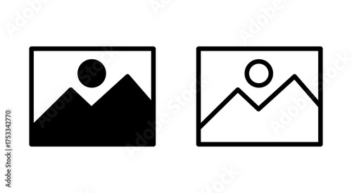 Picture icon symbol for apps and websites. photo gallery sign and symbol. image icon