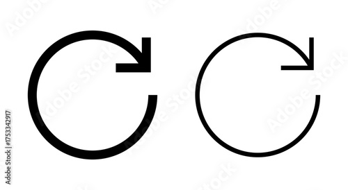 Refresh icon symbol for apps and websites. Reload sign and symbol. Update icon.