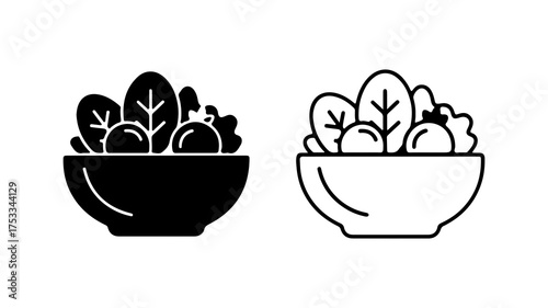 Salad bowl with transparent background