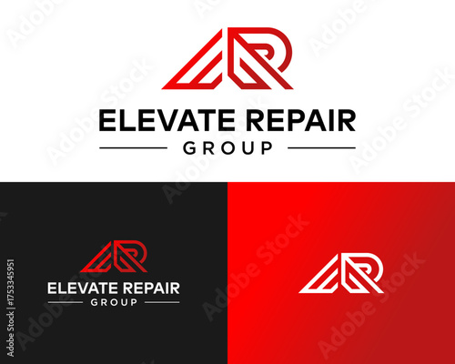 ERG letter design logo for home roof repair.