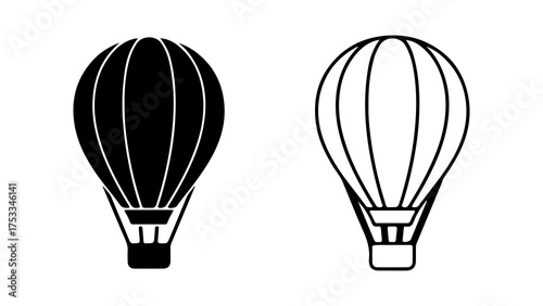 Hot air balloons with transparent background