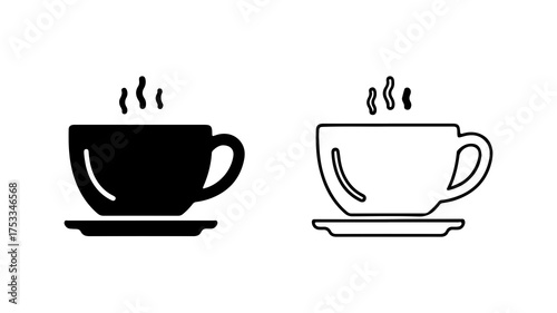 Hot coffee cup with transparent background