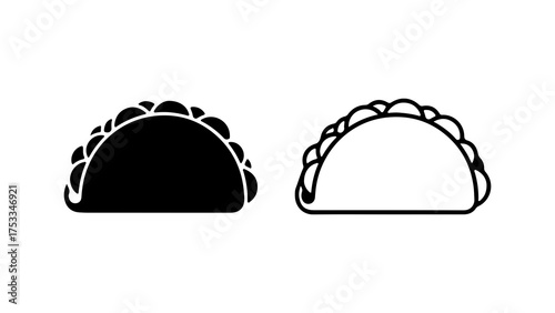 Taco icons with transparent background