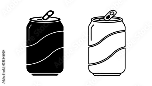 Aluminum cans with pull tabs with transparent background