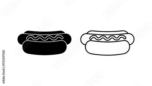 Hot dog icon with transparent background
