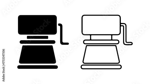 Coffee grinder icon with transparent background