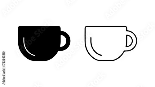 Coffee cup icon with transparent background