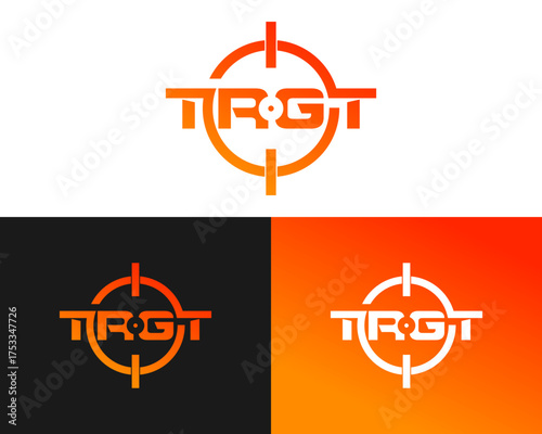 Wordmark design about a shooting sport target.

