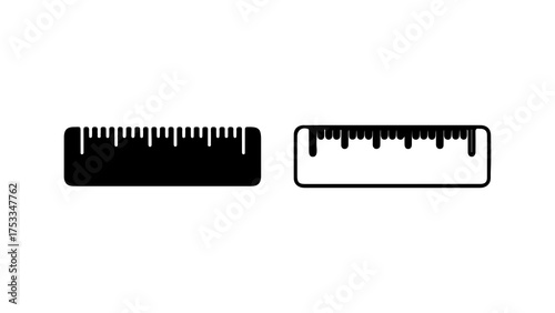 Rulers with scale markings with transparent background