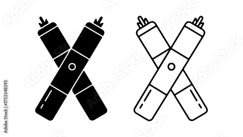 Spray cans crossed with transparent background