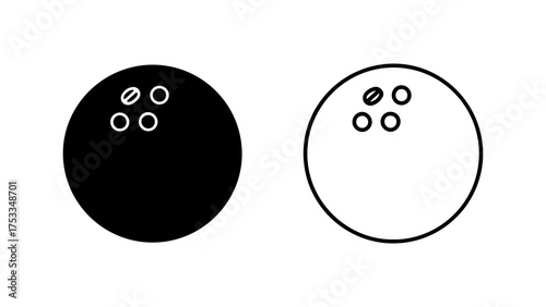 Bowling balls with holes with transparent background