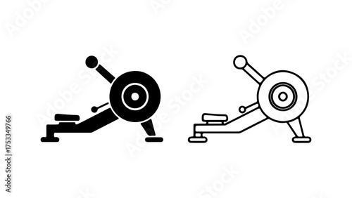 Exercise bike icon with transparent background