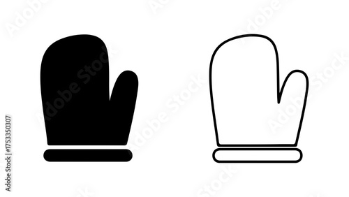 Oven mitts with transparent background