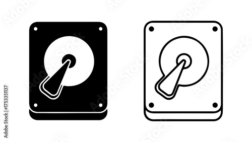 Hard drive icon with transparent background