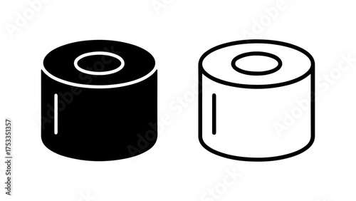 Cylindrical containers with transparent background