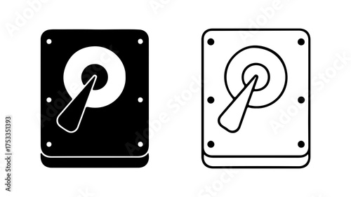 Hard drive icon with transparent background