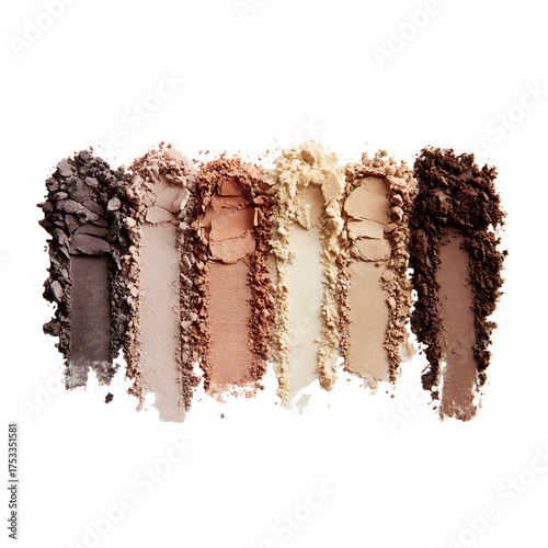 Earthy eyeshadow palette swatches for stunning beauty looks, perfect for elegant makeup tutorials and modern cosmetic ads - inspire confidence and radiant style
