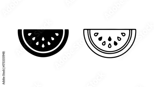 Watermelon slice with transparent background