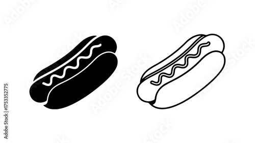 Hot dog icon with transparent background