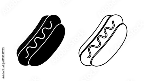 Hot dog icon with transparent background